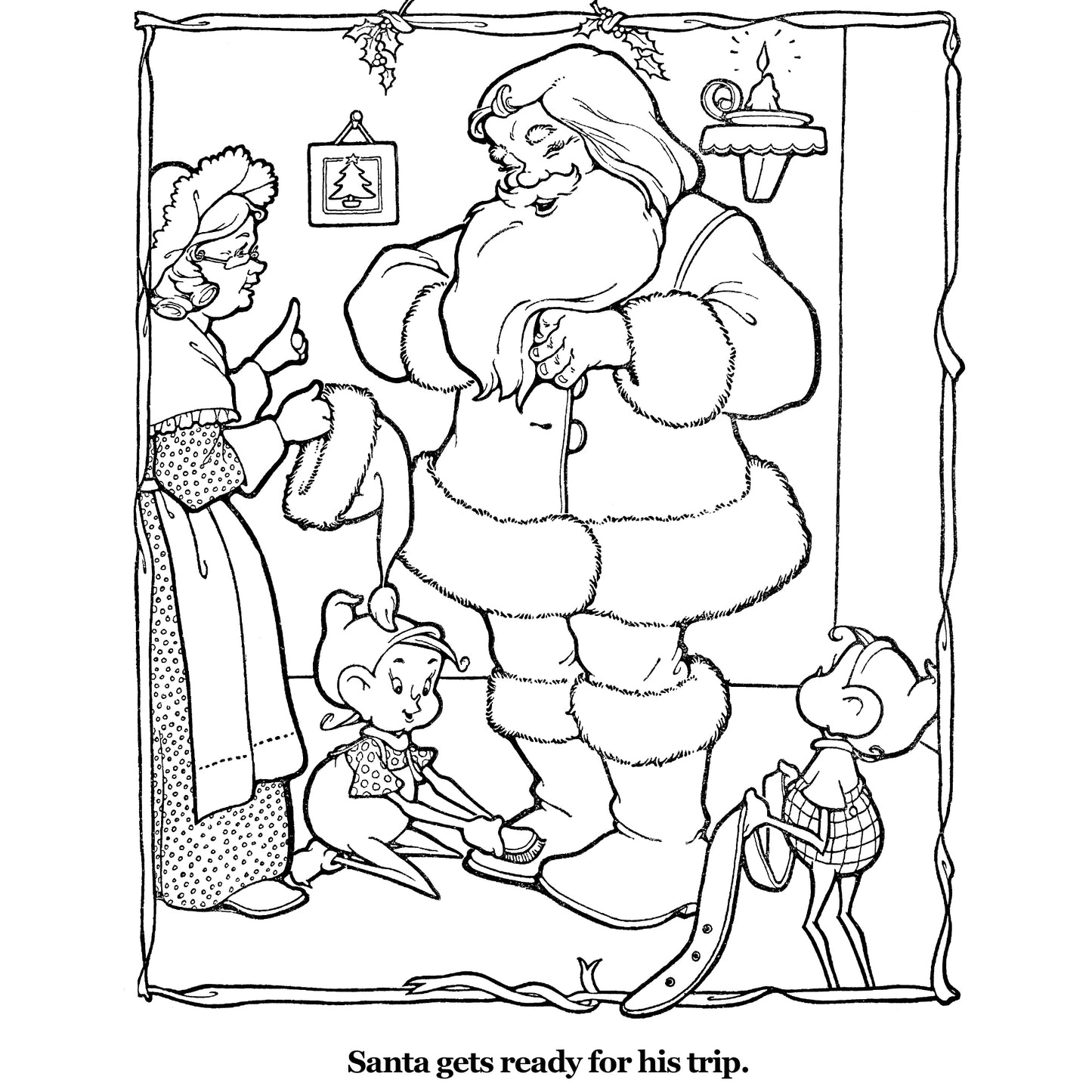 The Merry Christmas Santa Claus Coloring Book