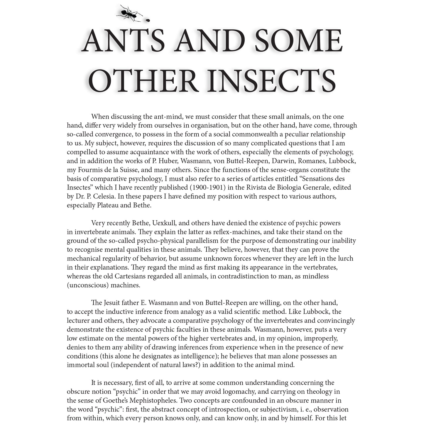 Ants and Some Other Insects