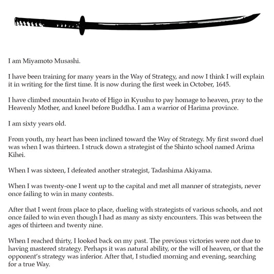 The Book of Five Rings: A New Modern Translation