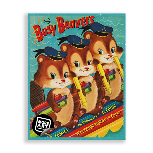 Busy Beavers: Comics for Beginners to Color