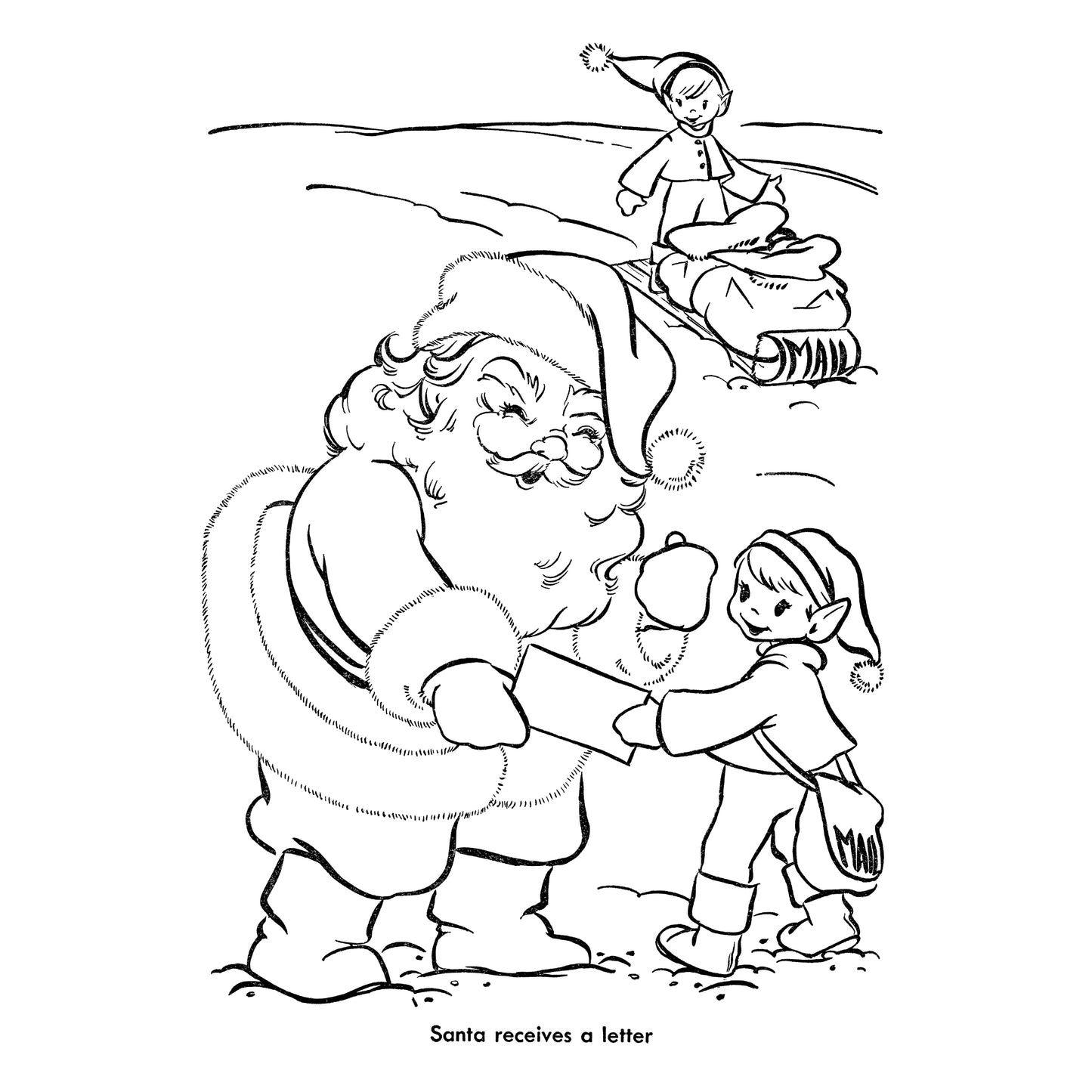 Little Miss Christmas and Santa Coloring Book