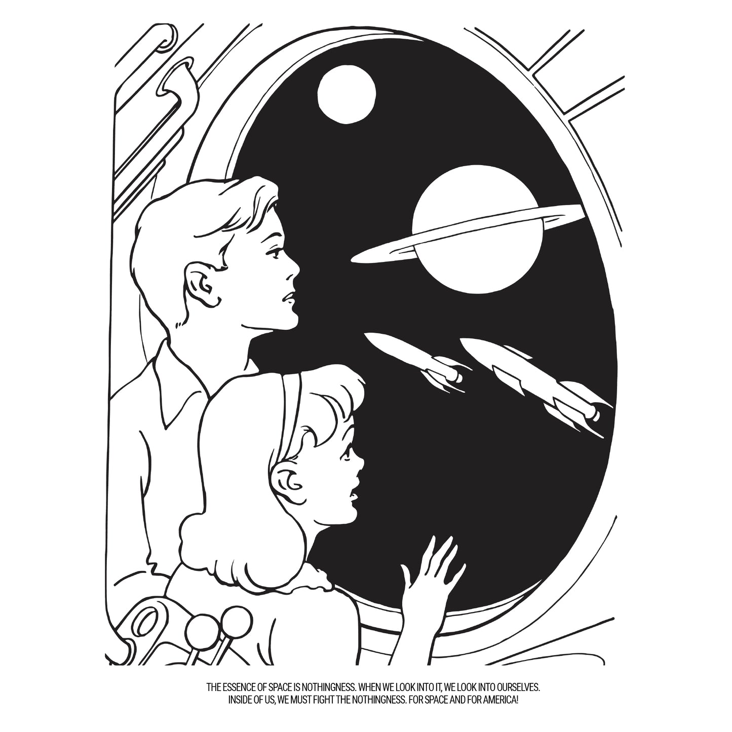Super Fun Good Time! Space Coloring Book for America 1963