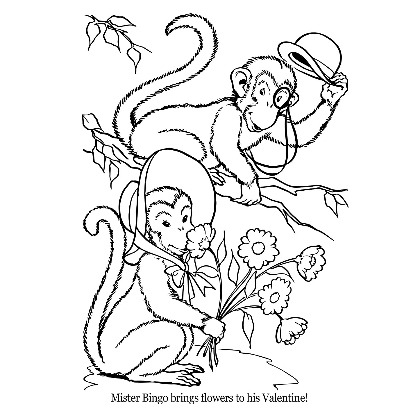 The Vintage Valentines Day Coloring Book