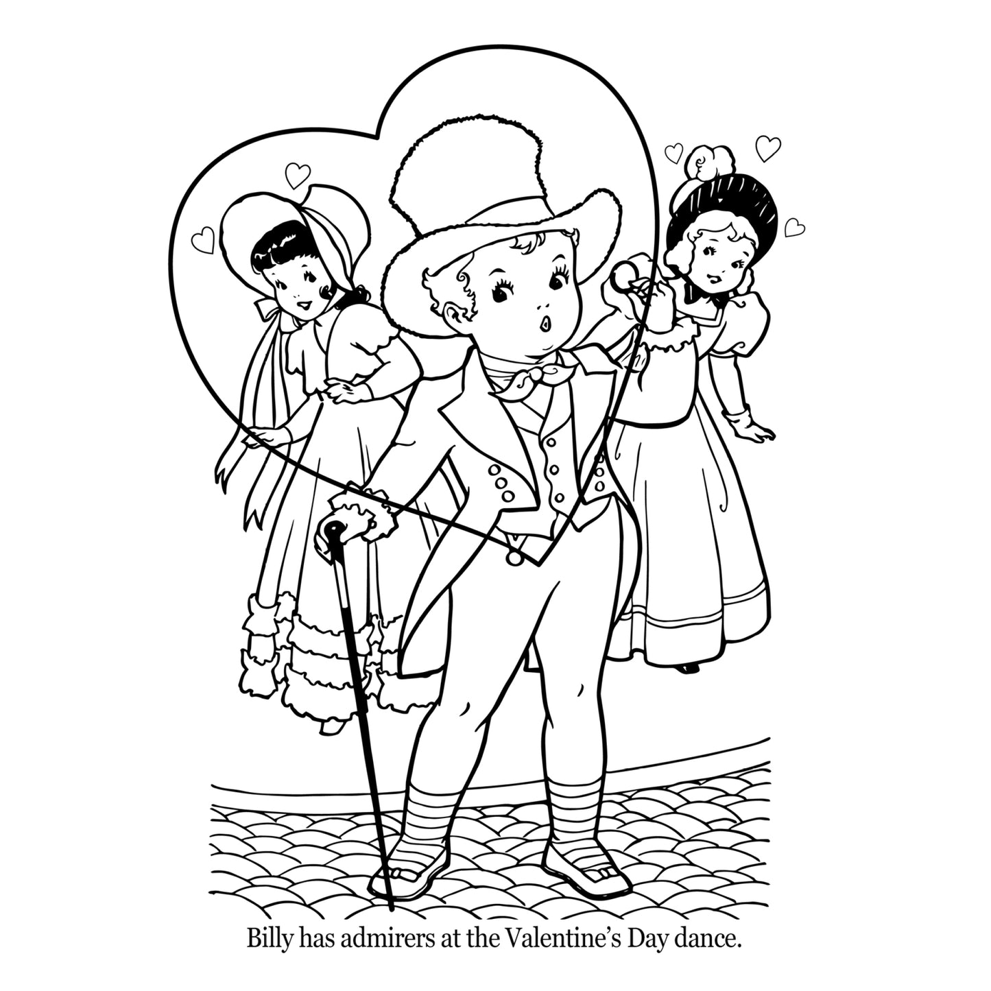 The Vintage Valentines Day Coloring Book